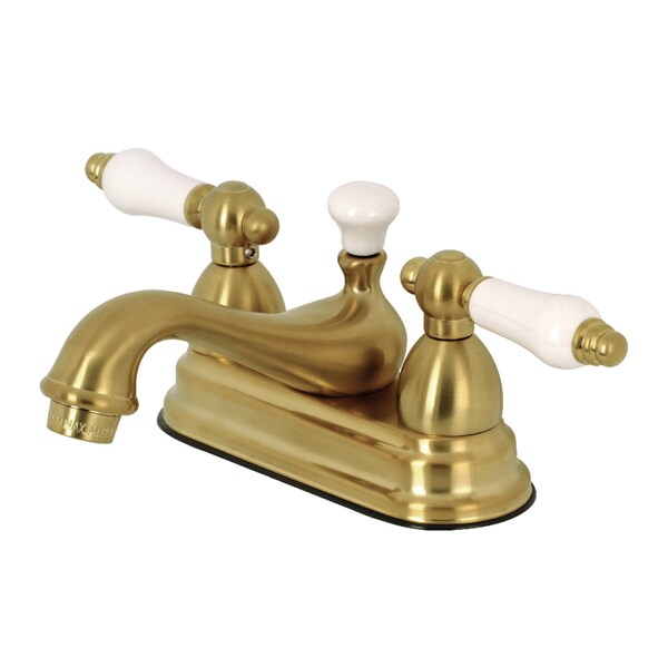 KS3607PL 4" Centerset Bathroom Faucet, Brushed Brass